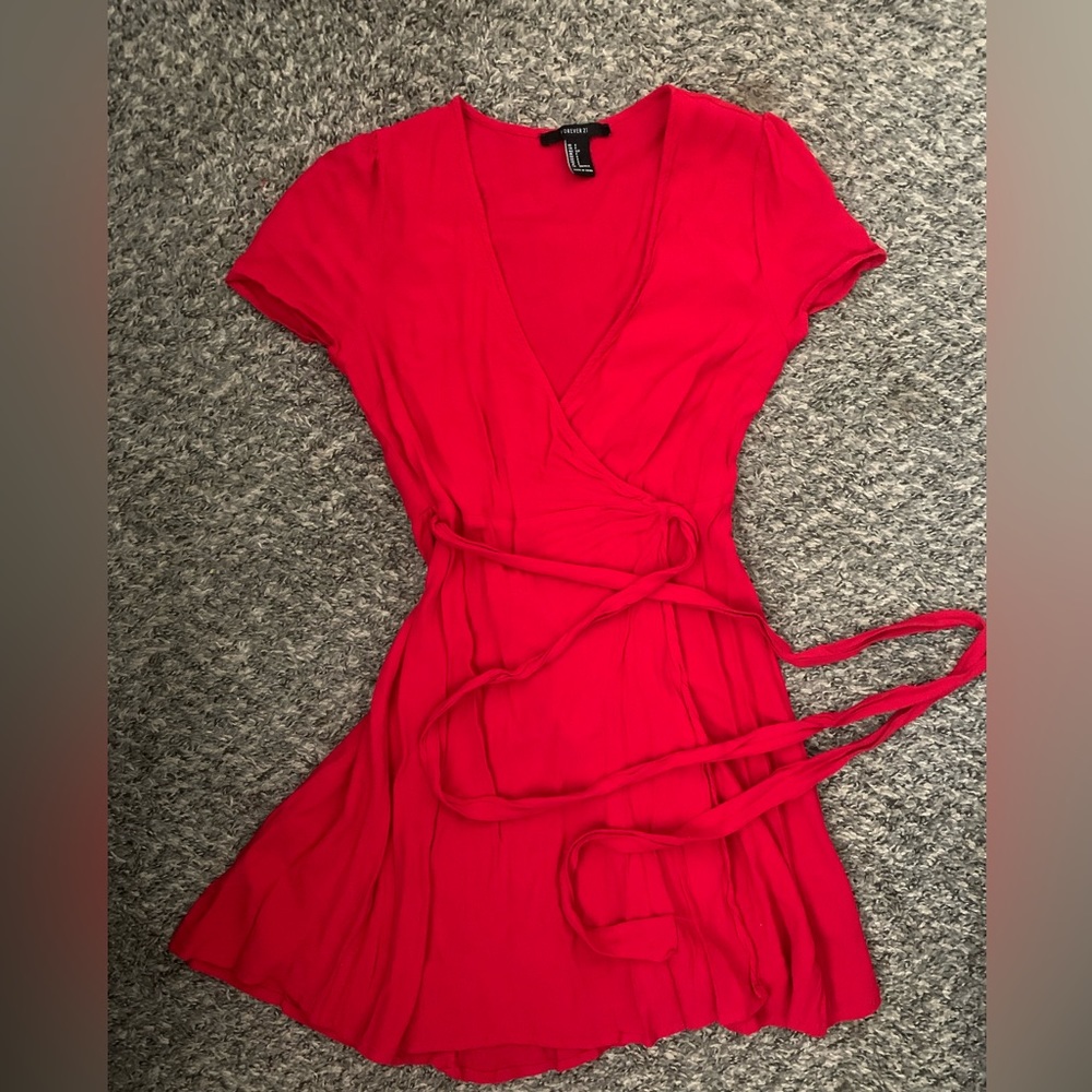 Red mini dress